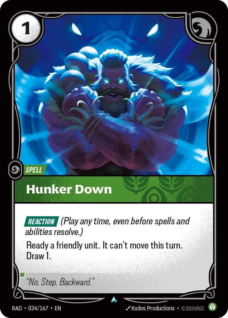 Image for Hunker Down (034/167) (RAD) - Riftbound: League of Legends Trading Card Game
