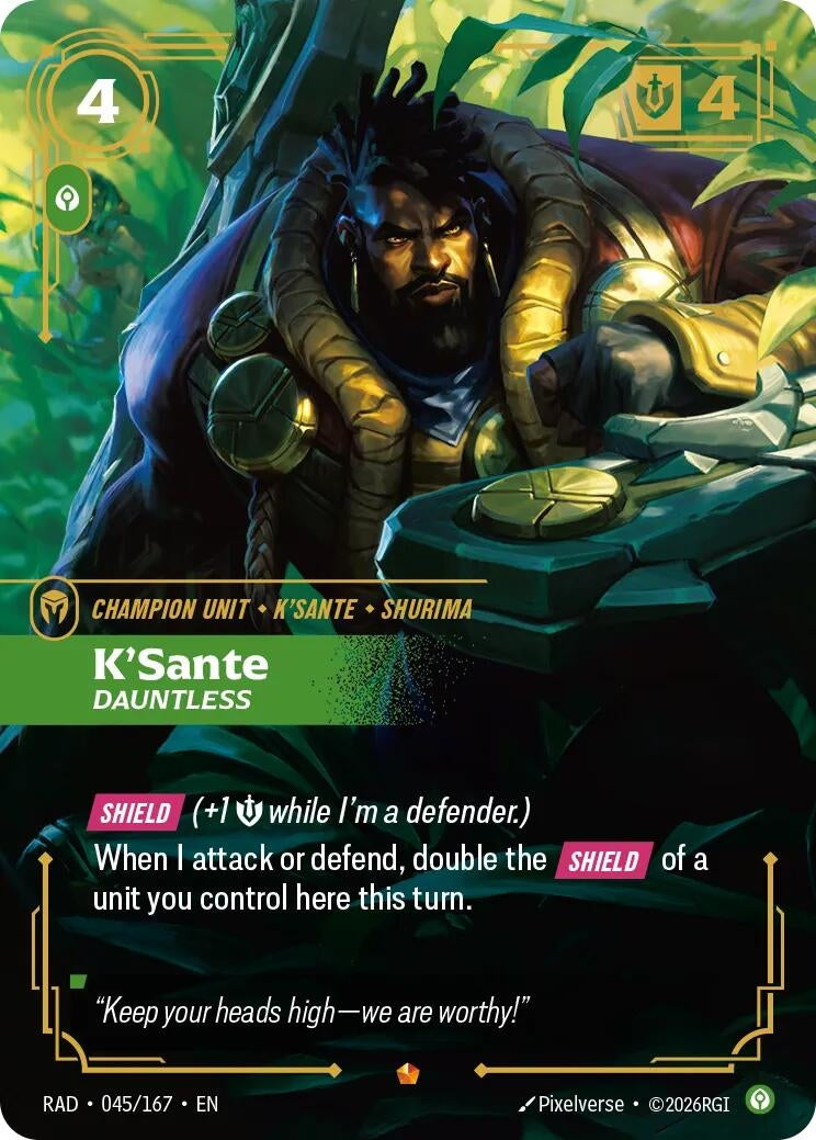 Image for K'Sante, Dauntless (045/167) (RAD) - Riftbound: League of Legends Trading Card Game