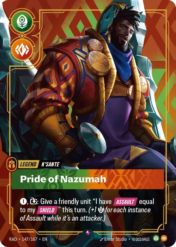 Image for K'Sante, Pride of Nazumah (147/167) (RAD) - Riftbound: League of Legends Trading Card Game