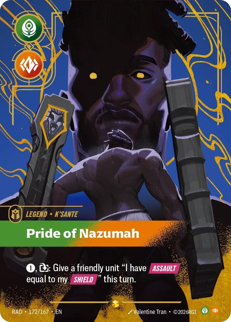 Image for K'Sante, Pride of Nazumah (Overnumbered) (172/167) (RAD) - Riftbound: League of Legends Trading Card Game