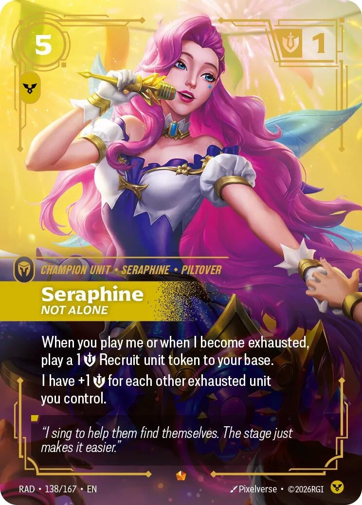 Image for Seraphine, Not Alone (138/167) (RAD) - Riftbound: League of Legends Trading Card Game