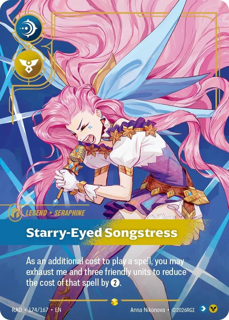 Image for Seraphine, Starry-Eyed Songstress (Overnumbered) (174/167) (RAD) - Riftbound: League of Legends Trading Card Game