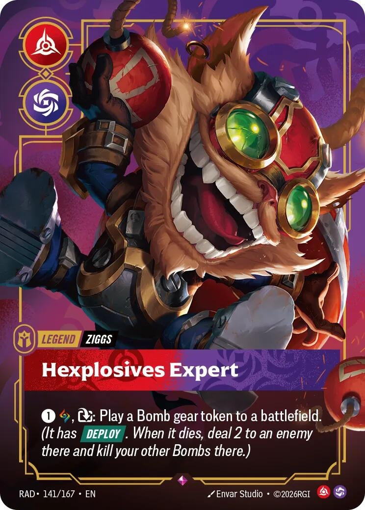 Image for Ziggs, Hexplosives Expert (141/167) (RAD) - Riftbound: League of Legends Trading Card Game
