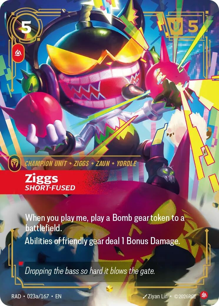 Image for Ziggs, Short-Fused (Alternate Art) (023a/167) (RAD) - Riftbound: League of Legends Trading Card Game