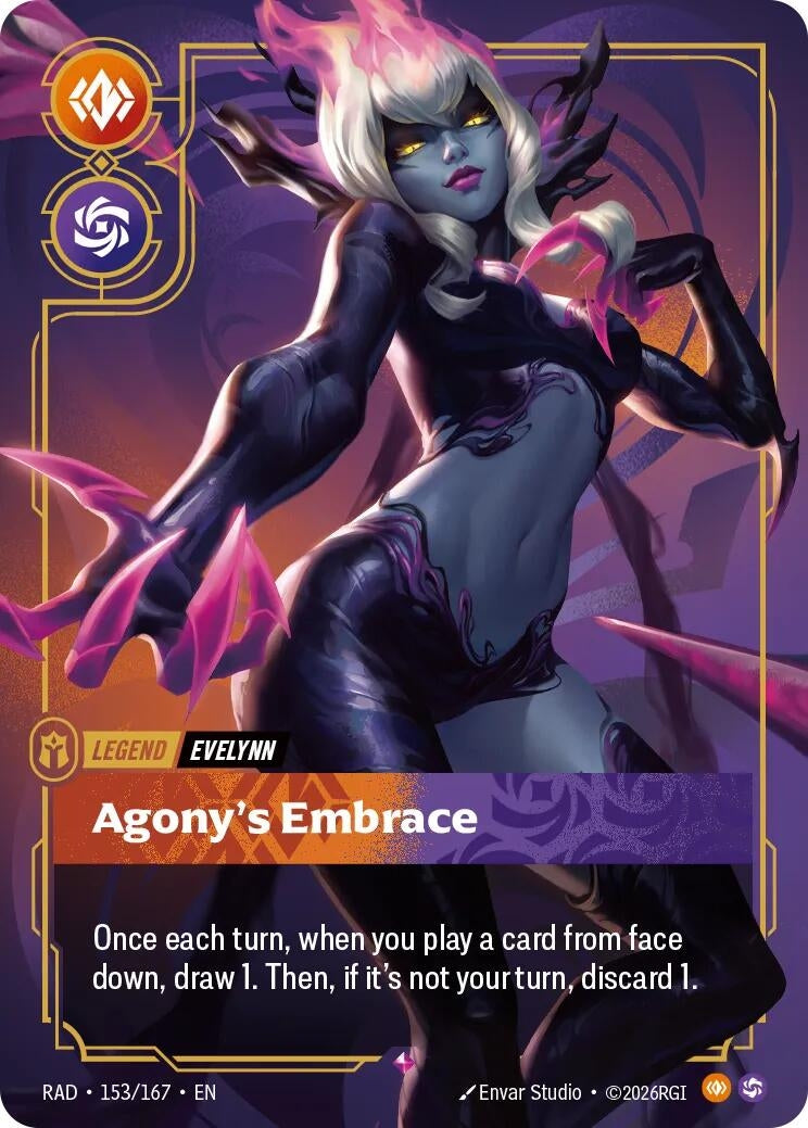 Image for Evelynn, Agony's Embrace (153/167) (RAD) - Riftbound: League of Legends Trading Card Game