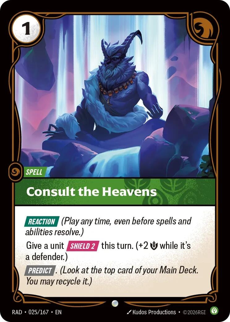 Image for Consult the Heavens (025/167) (RAD) - Riftbound: League of Legends Trading Card Game