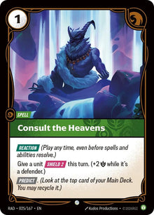 Image for Consult the Heavens (025/167) (RAD) - Riftbound: League of Legends Trading Card Game