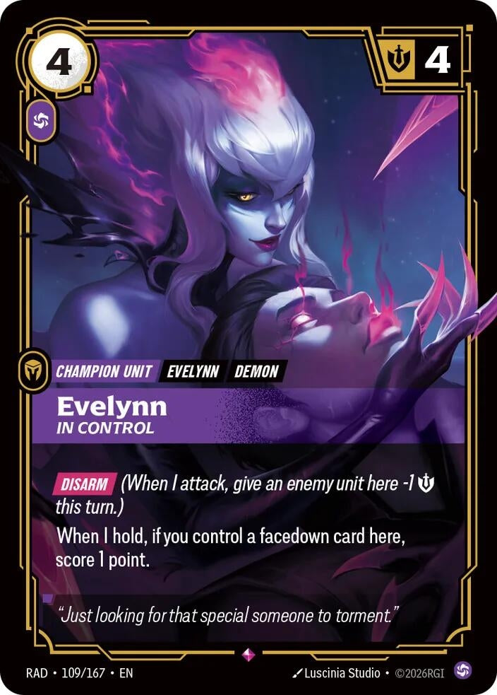 Image for Evelynn, In Control (109/167) (RAD) - Riftbound: League of Legends Trading Card Game