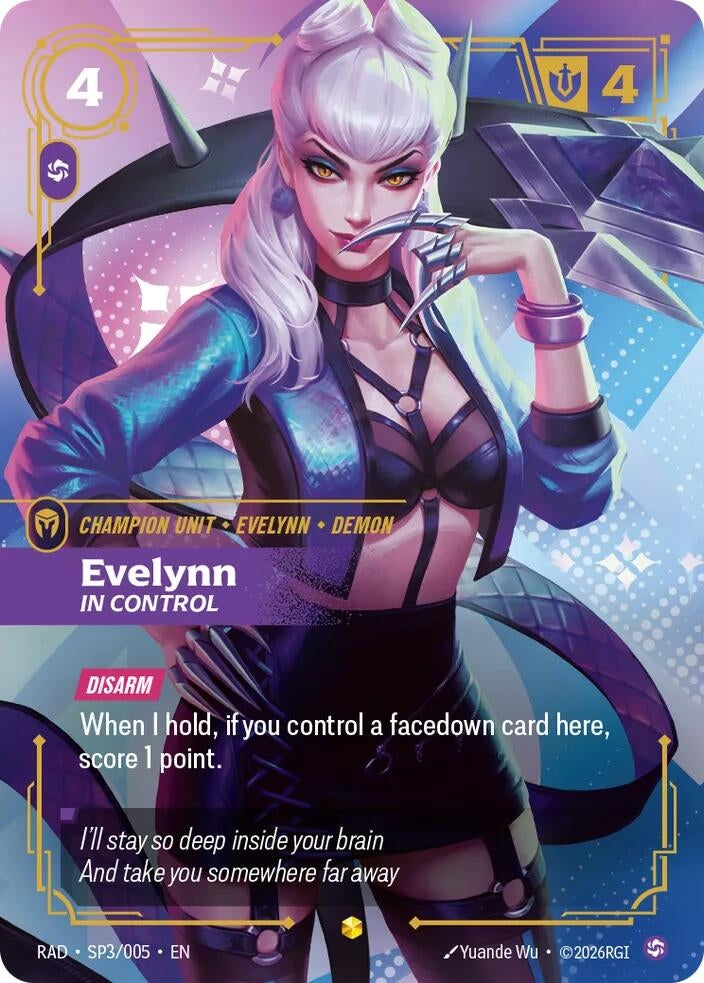 Image for Evelynn, In Control (K/DA Special Art Card) (SP3/005) (RAD) - Riftbound: League of Legends Trading Card Game