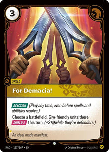 Image for For Demacia! (117/167) (RAD) - Riftbound: League of Legends Trading Card Game