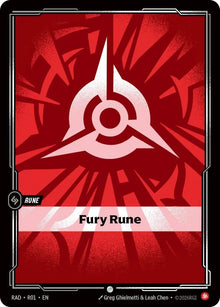 Image for Fury Rune (R01) (RAD) - Riftbound: League of Legends Trading Card Game