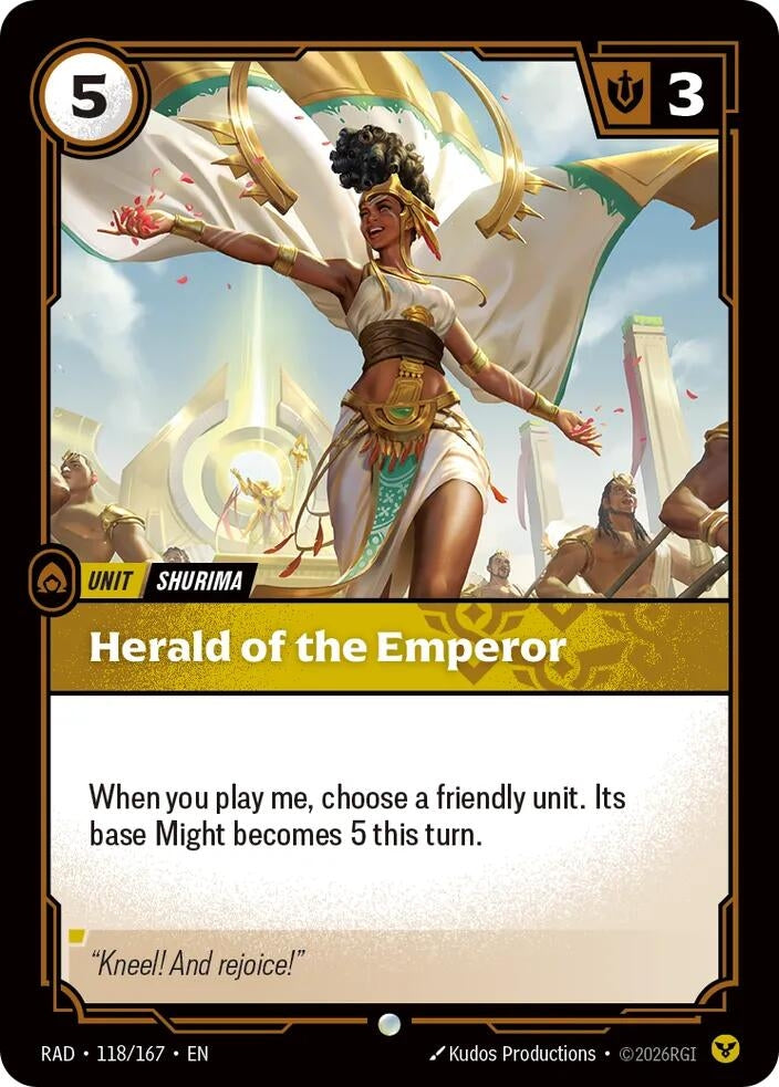 Image for Herald of the Emperor (118/167) (RAD) - Riftbound: League of Legends Trading Card Game