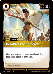 Image for Herald of the Emperor (118/167) (RAD) - Riftbound: League of Legends Trading Card Game