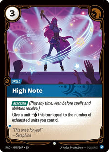 Image for High Note (048/167) (RAD) - Riftbound: League of Legends Trading Card Game