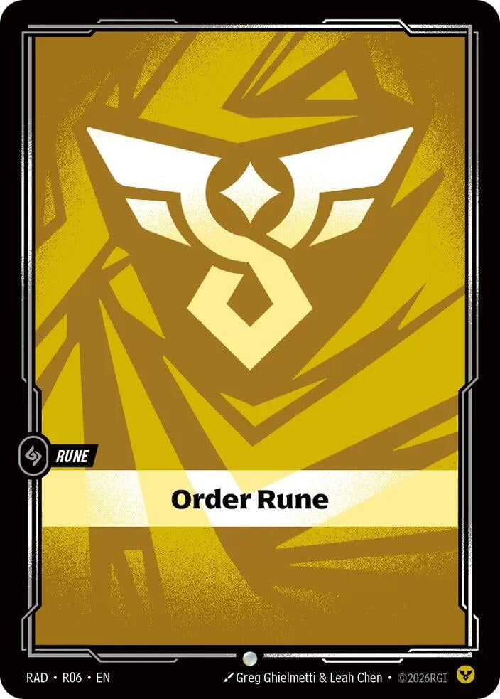 Image for Order Rune (R06) (RAD) - Riftbound: League of Legends Trading Card Game