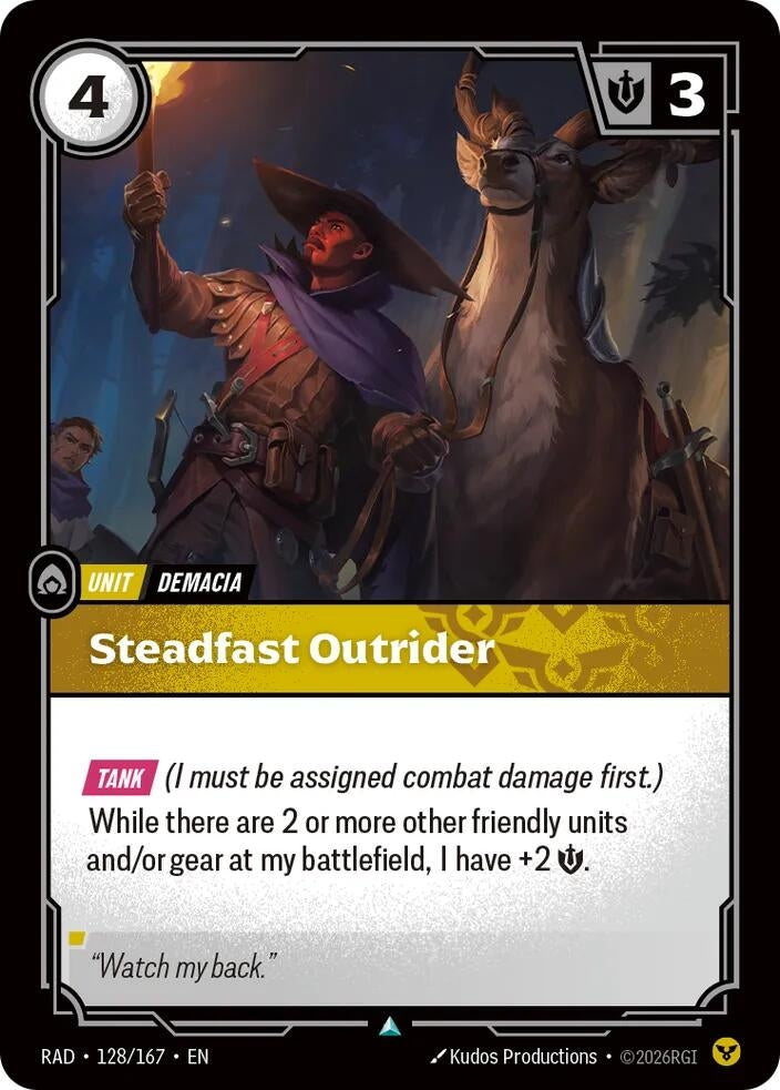 Image for Steadfast Outrider (128/167) (RAD) - Riftbound: League of Legends Trading Card Game