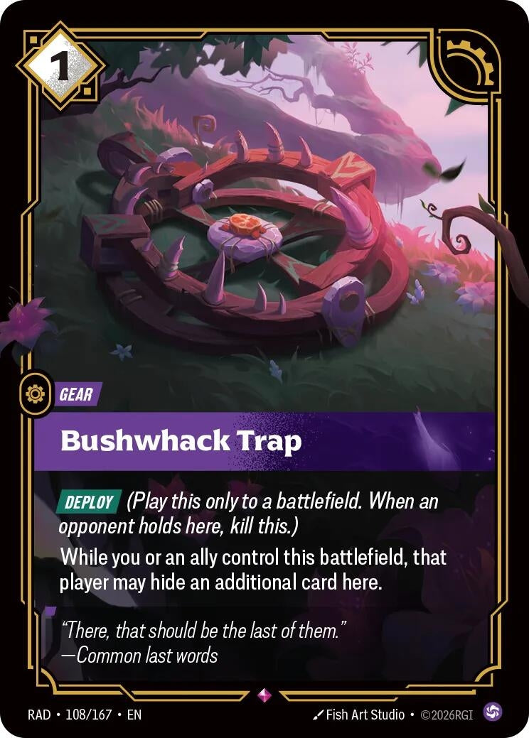 Image for Bushwhack Trap (108/167) (RAD) - Riftbound: League of Legends Trading Card Game