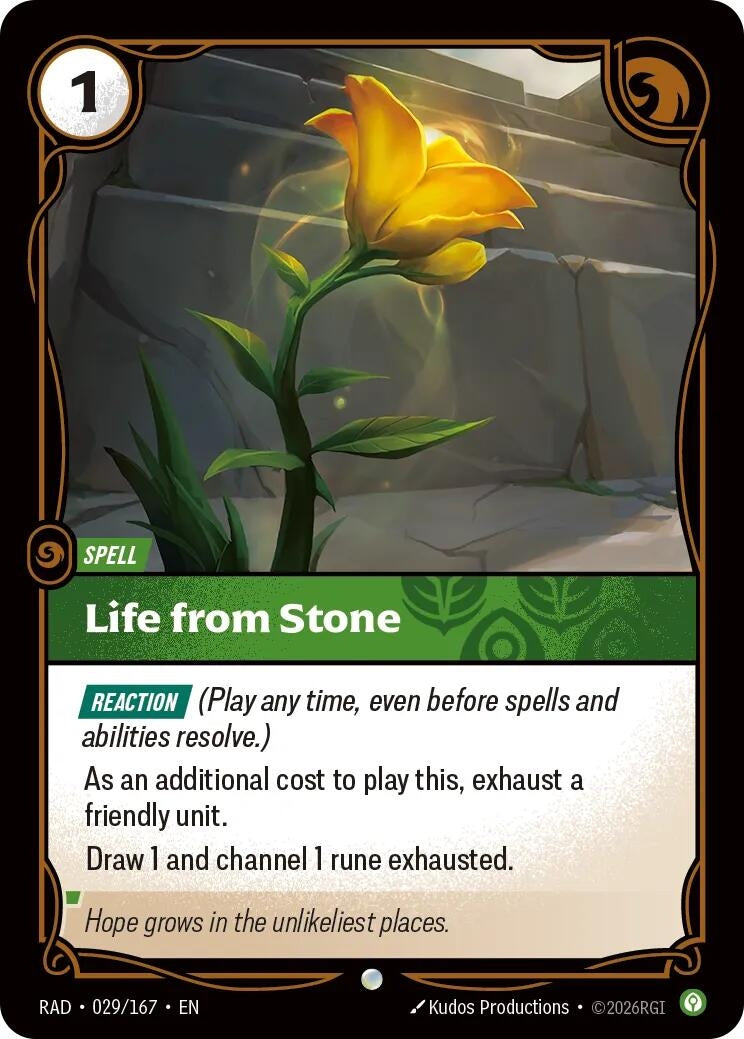 Image for Life from Stone (029/167) (RAD) - Riftbound: League of Legends Trading Card Game