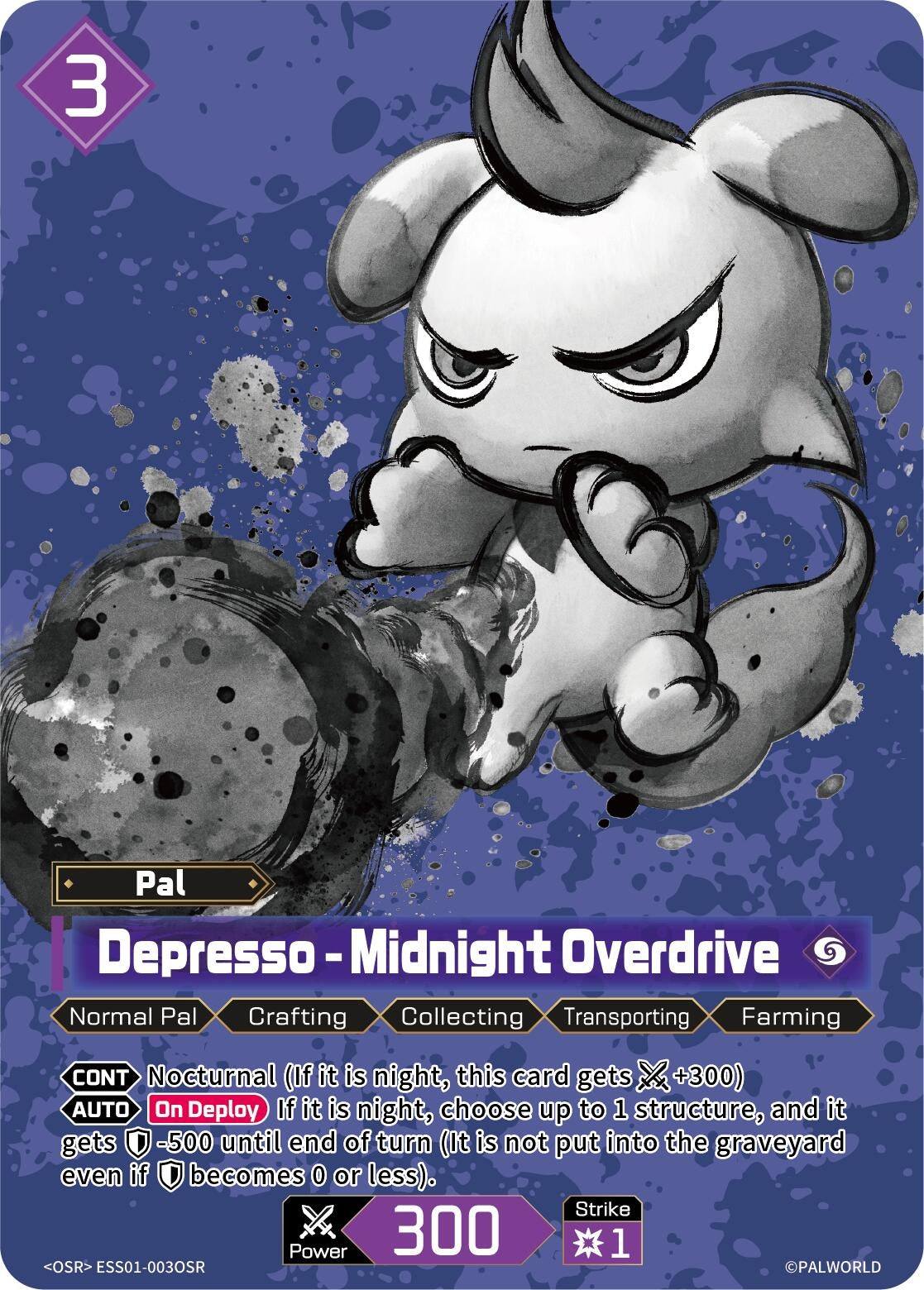 Image for Depresso - Midnight Overdrive (OSR) (ESS01-003OSR) (ESS01) - Palworld OFFICIAL CARD GAME