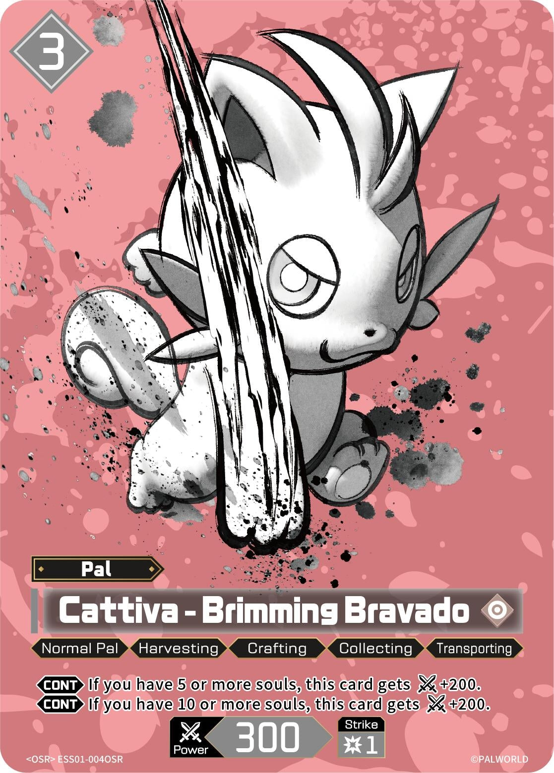 Image for Cattiva - Brimming Bravado (OSR) (ESS01-004OSR) (ESS01) - Palworld OFFICIAL CARD GAME