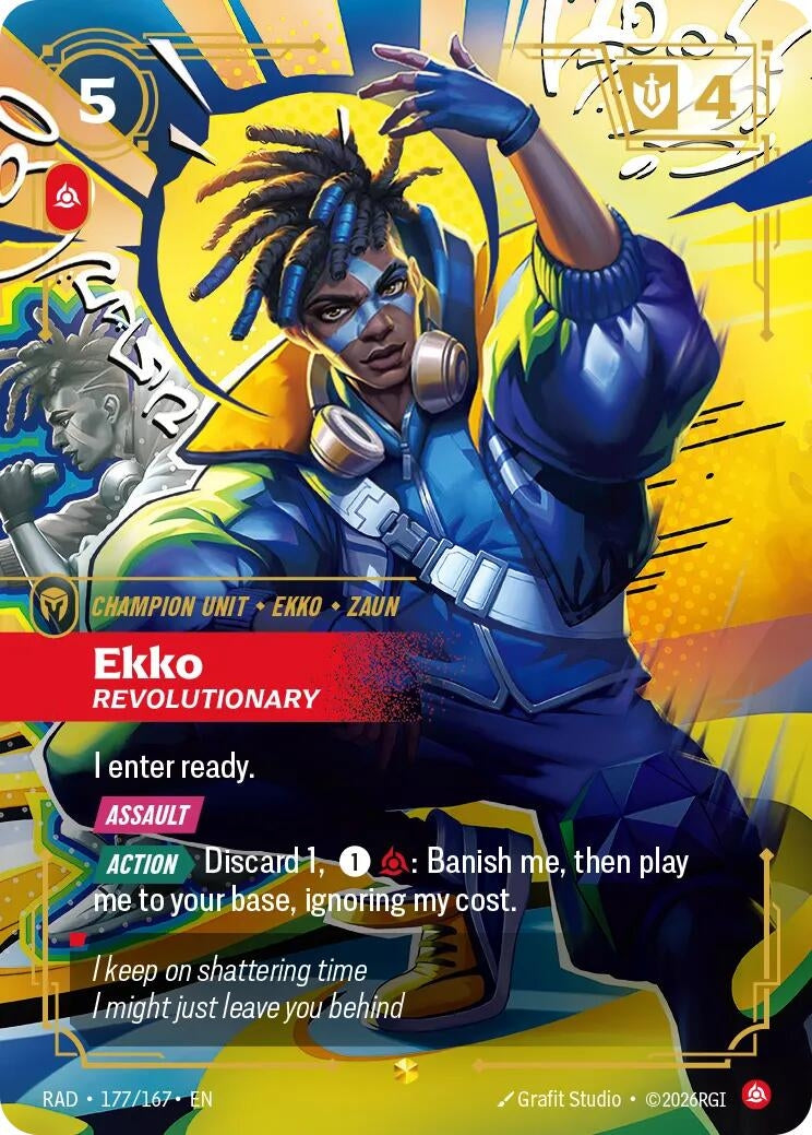 Image for Ekko, Revolutionary (Overnumbered) (177/167) (RAD) - Riftbound: League of Legends Trading Card Game