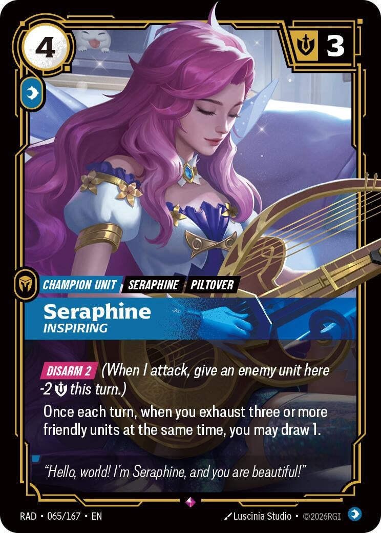 Image for Seraphine, Inspiring (065/167) (RAD) - Riftbound: League of Legends Trading Card Game
