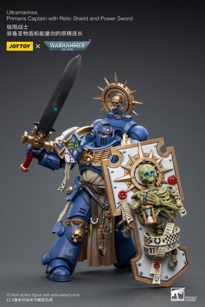 JoyToy - Warhammer 40000 - Ultramarines:  Primaris Captain with Relic Shield and Power Sword