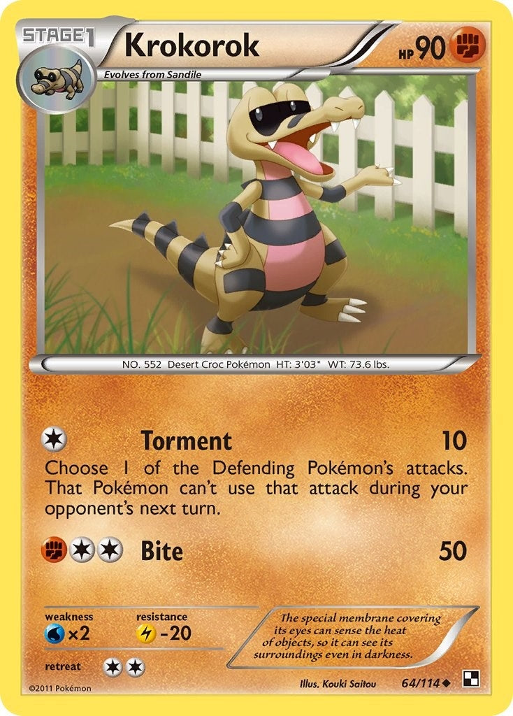 Image for Krokorok (64/114) (BLW) - Pokemon