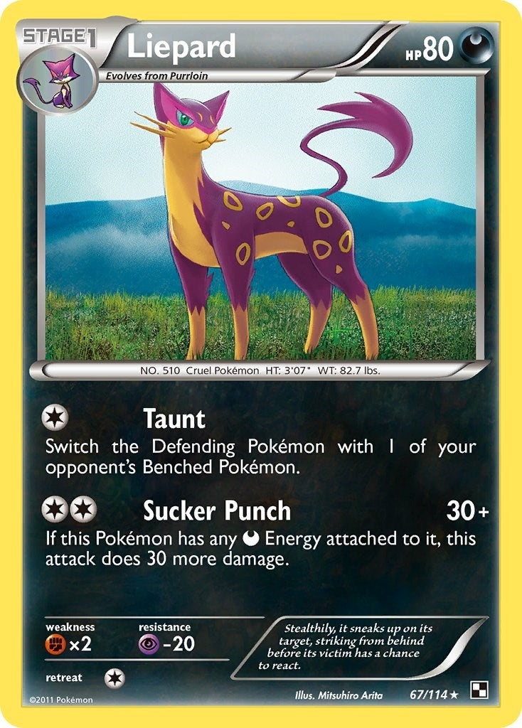 Image for Liepard (67/114) (BLW) - Pokemon