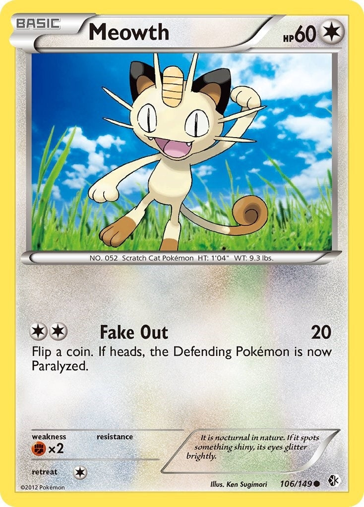 Image for Meowth (106/149) (BCR) - Pokemon