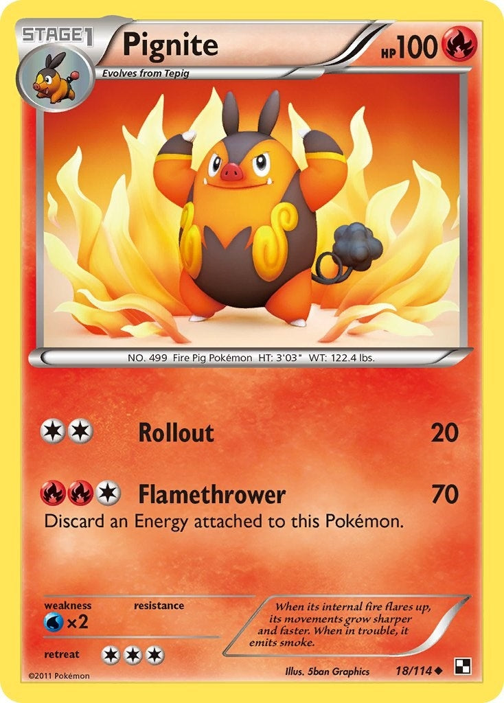 Image for Pignite (18) (18/114) (BLW) - Pokemon