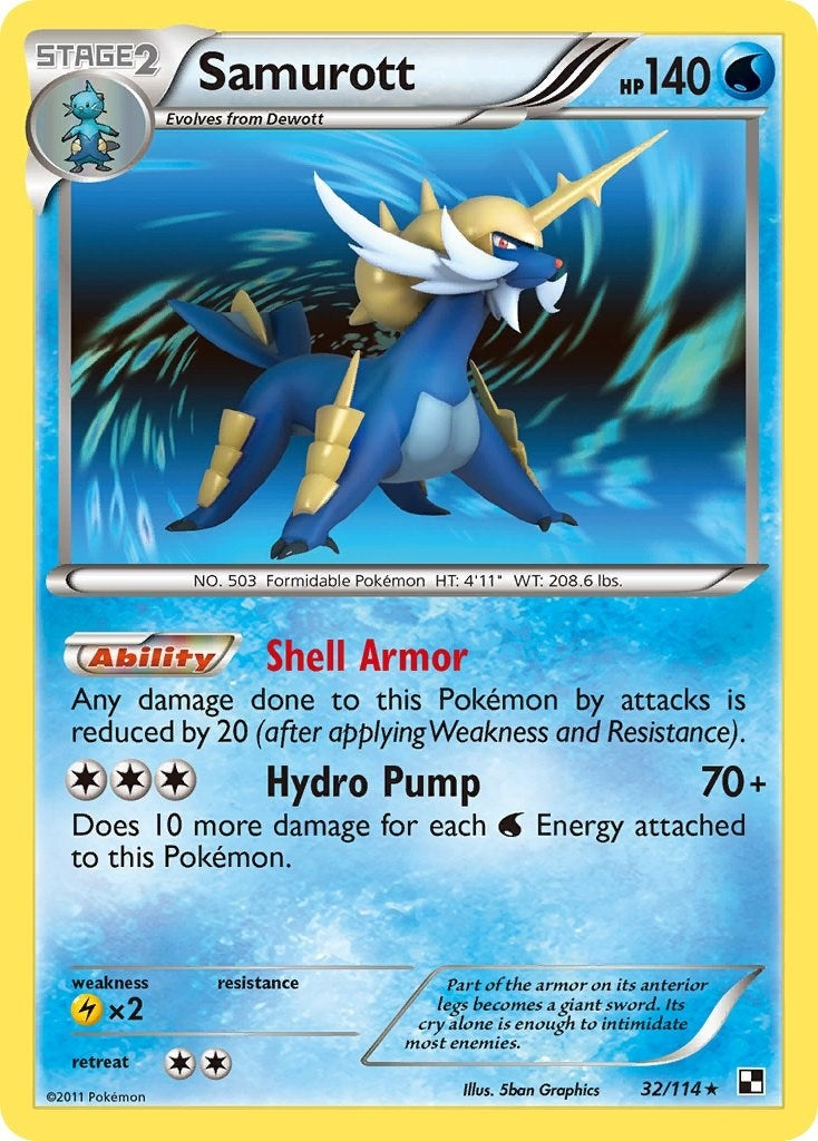 Image for Samurott (32) (32/114) (BLW) - Pokemon