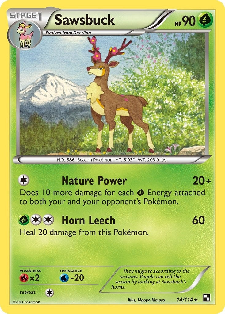 Image for Sawsbuck (14/114) (BLW) - Pokemon