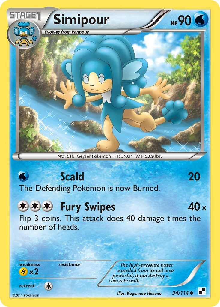 Image for Simipour (34/114) (BLW) - Pokemon