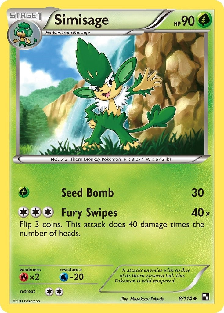 Image for Simisage (8/114) (BLW) - Pokemon