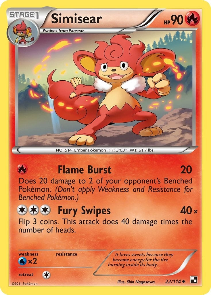 Image for Simisear (22/114) (BLW) - Pokemon