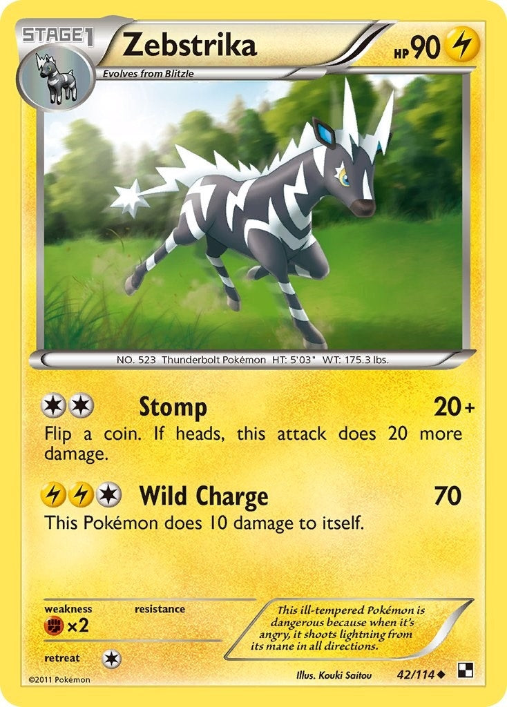 Image for Zebstrika (42) (42/114) (BLW) - Pokemon