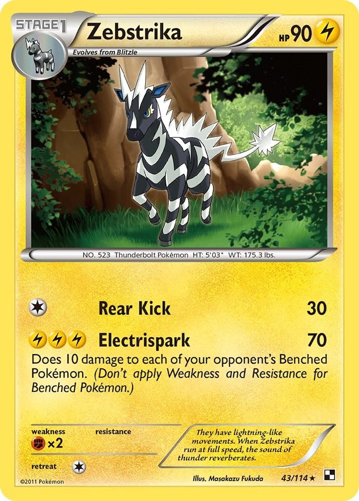 Image for Zebstrika (43) (43/114) (BLW) - Pokemon