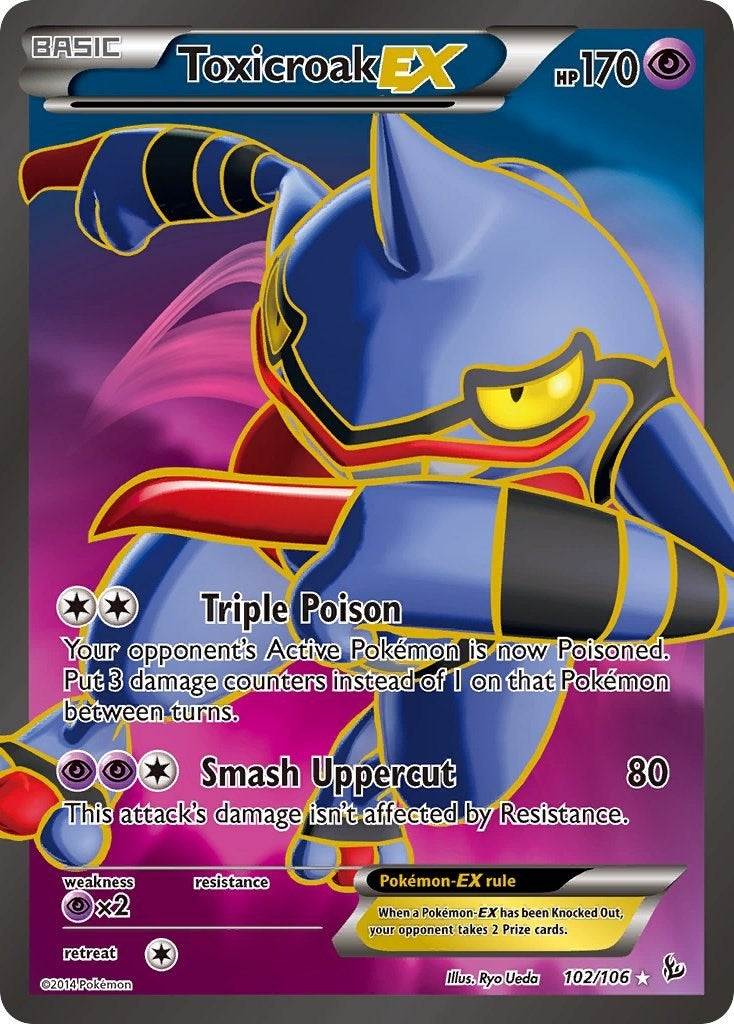 Image for Toxicroak EX (102 Full Art) (102/106) (FLF) - Pokemon
