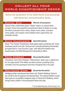 2003 World Championships Ad [World Championship Decks 2003]
