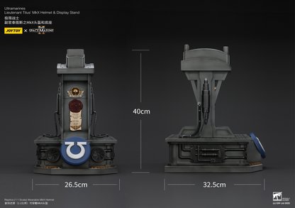 JoyToy - Warhammer 40000 - Ultramarines Lieutenant Titus' MkX Helmet & Display Stand