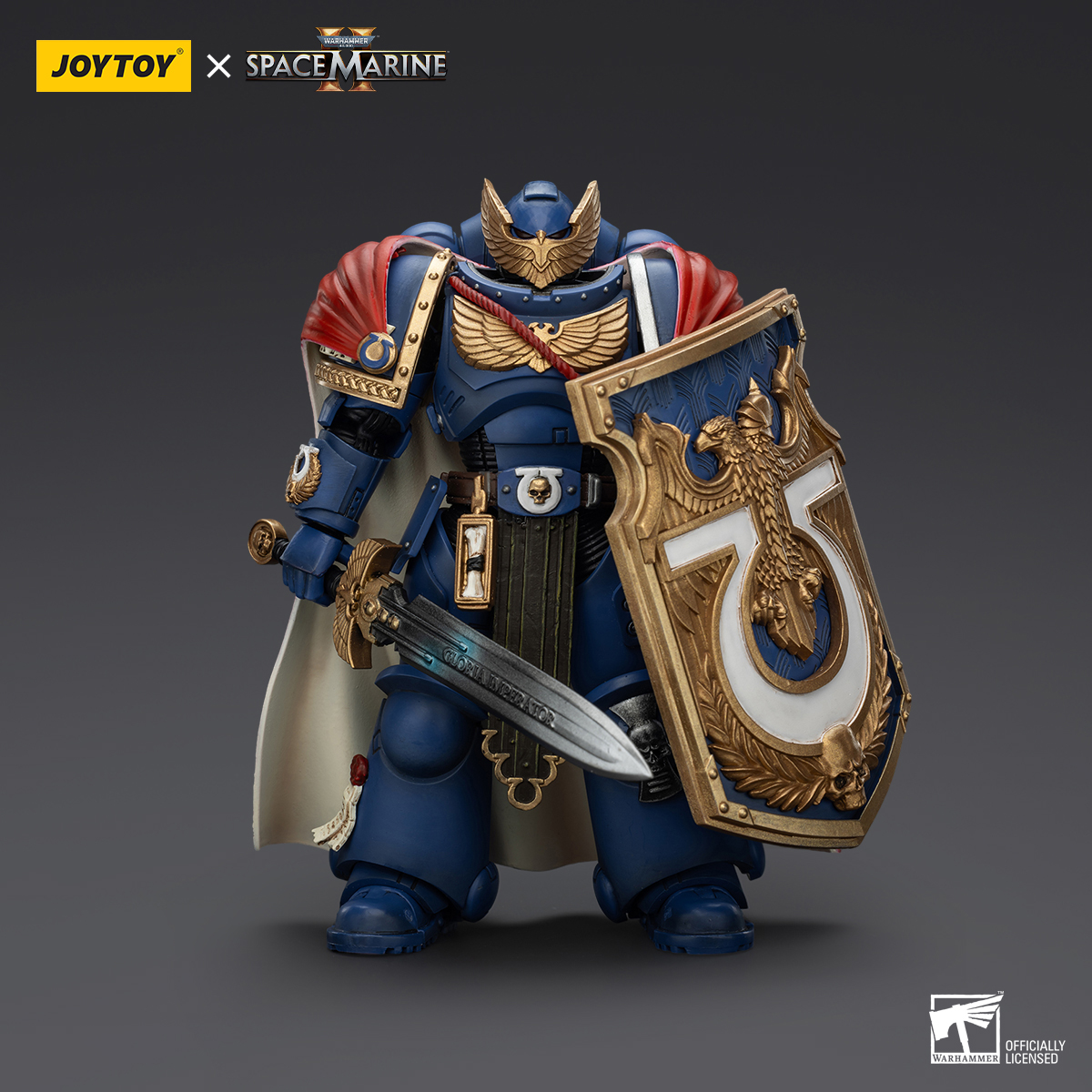 JoyToy - Warhammer 40000 - Space Marine Ultramarines Victrix Honour Guard with Storm Shield And Power Sword