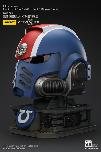 JoyToy - Warhammer 40000 - Ultramarines Lieutenant Titus' MkX Helmet & Display Stand