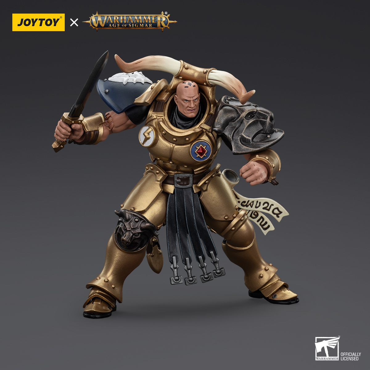 JoyToy - AGE of SIGMAR - Stormcast Eternals The Blacktalons Rostus Oxenhammer