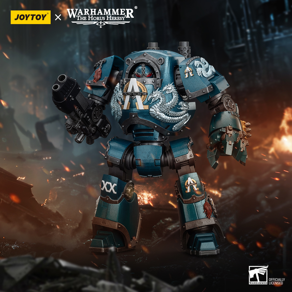 JoyToy - Warhammer 40000 - Alpha Legion Contemptor Dreadnought with Gravis Plasma Cannon