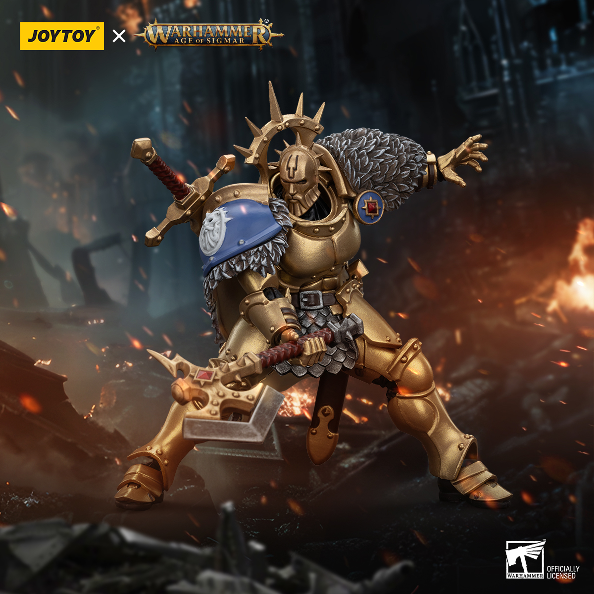 JoyToy - AGE of SIGMAR - Stormcast Eternals The Blacktalons Hendrick, The Silver Wolf