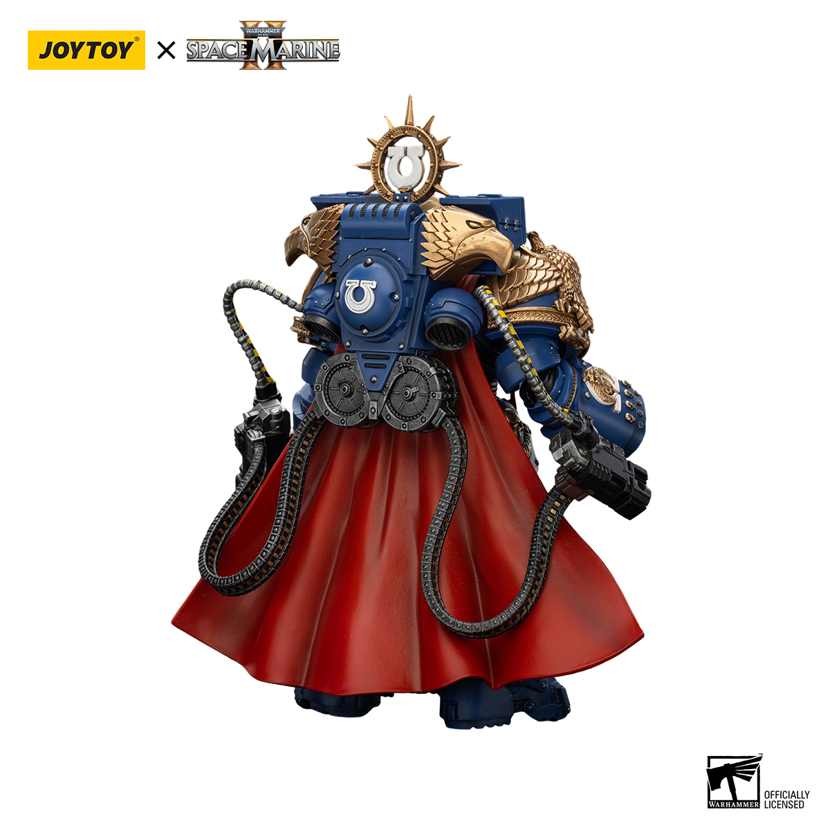 JoyToy - Warhammer 40000 - Space Marine Ultramarines Marneus Calgar, Chapter Master with MKX Gravis Armour and Gauntlets of Ultramar