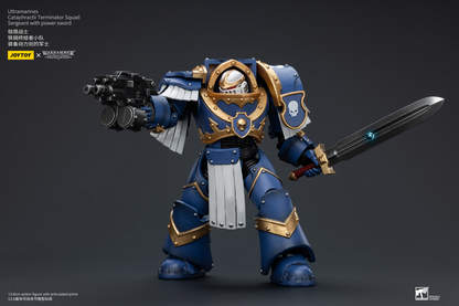 JoyToy - Warhammer 40000 - Space Marine Ultramarines Cataphractii Terminator Squad Sergeant with Power Sword