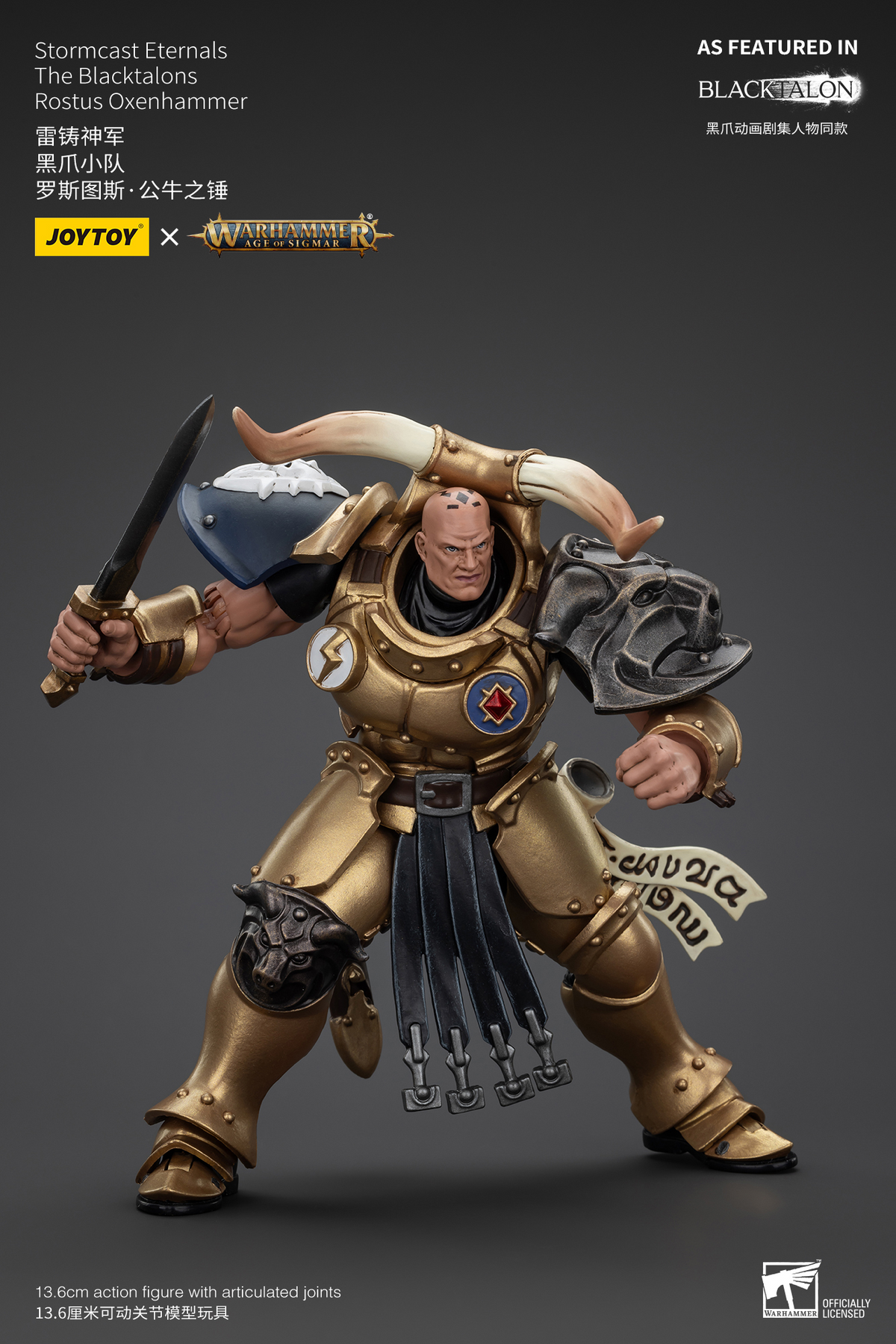 JoyToy - AGE of SIGMAR - Stormcast Eternals The Blacktalons Rostus Oxenhammer