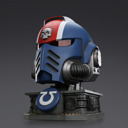 JoyToy - Warhammer 40000 - Ultramarines Lieutenant Titus' MkX Helmet & Display Stand